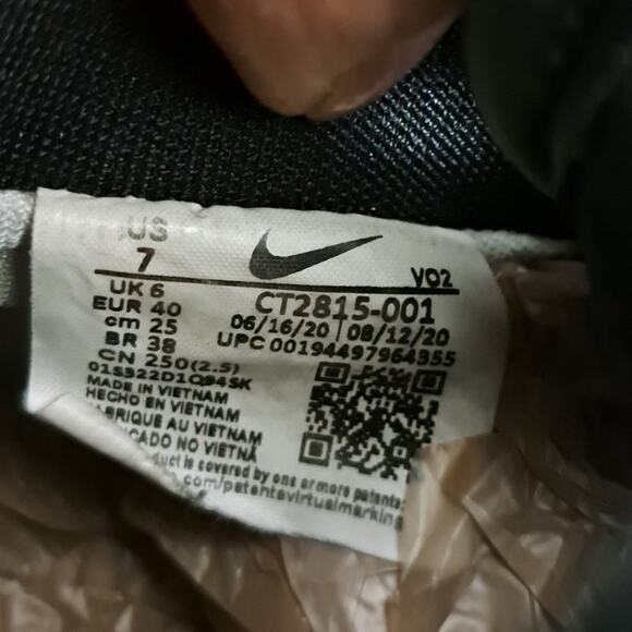 %Size 7 Nike Air Force 1 Gore-tex Boots Black Anthracite Gum Bottom Men / A 28